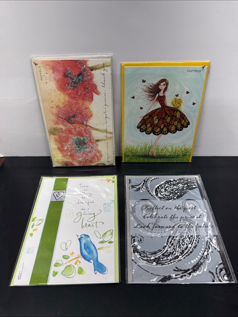 Papyrus Yellow & Multicolor Illustrated Greeting Card Set